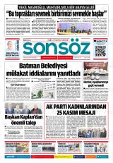 BATMAN SONSÖZ
