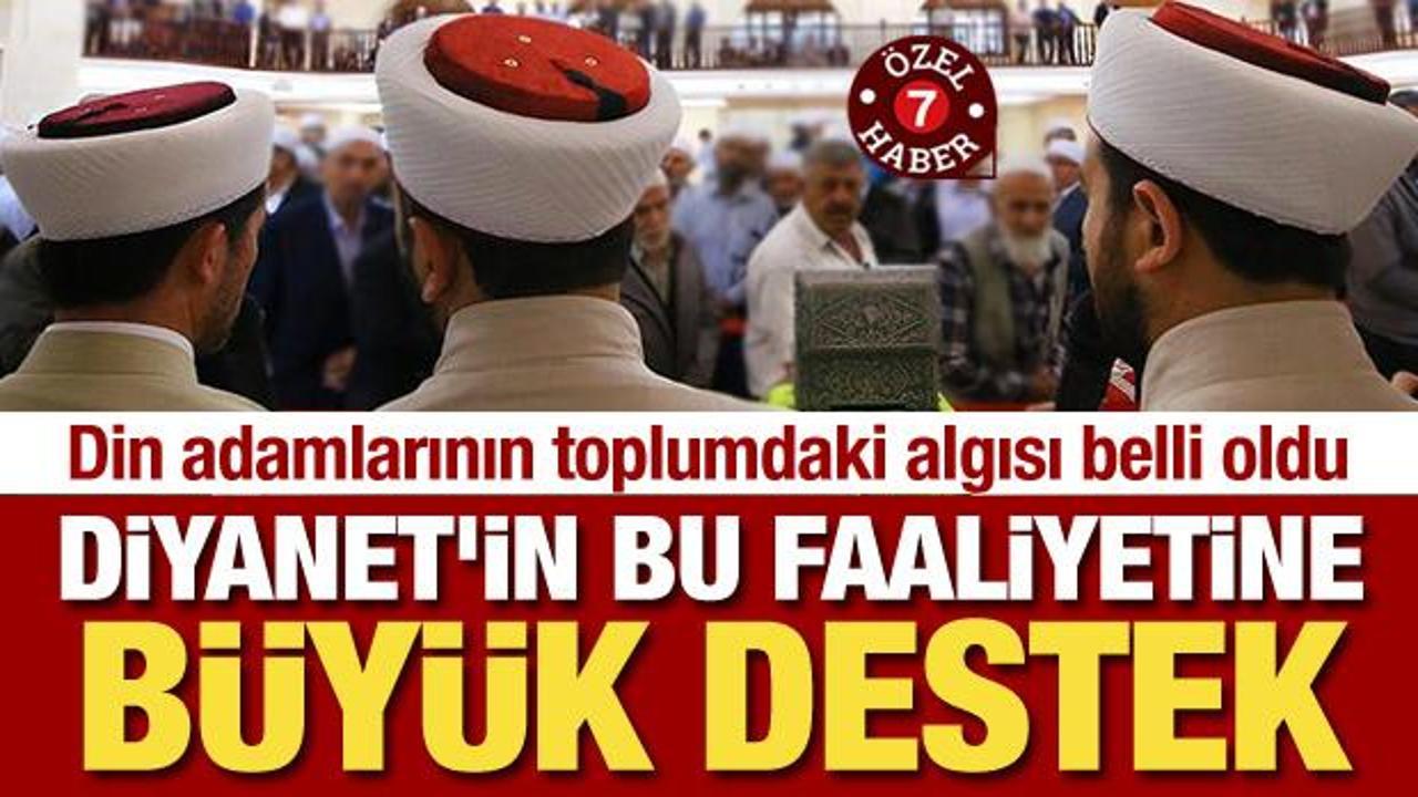 Din adamlarının toplumdaki algısı belli oldu! Diyanet’in o faaliyetine büyük destek