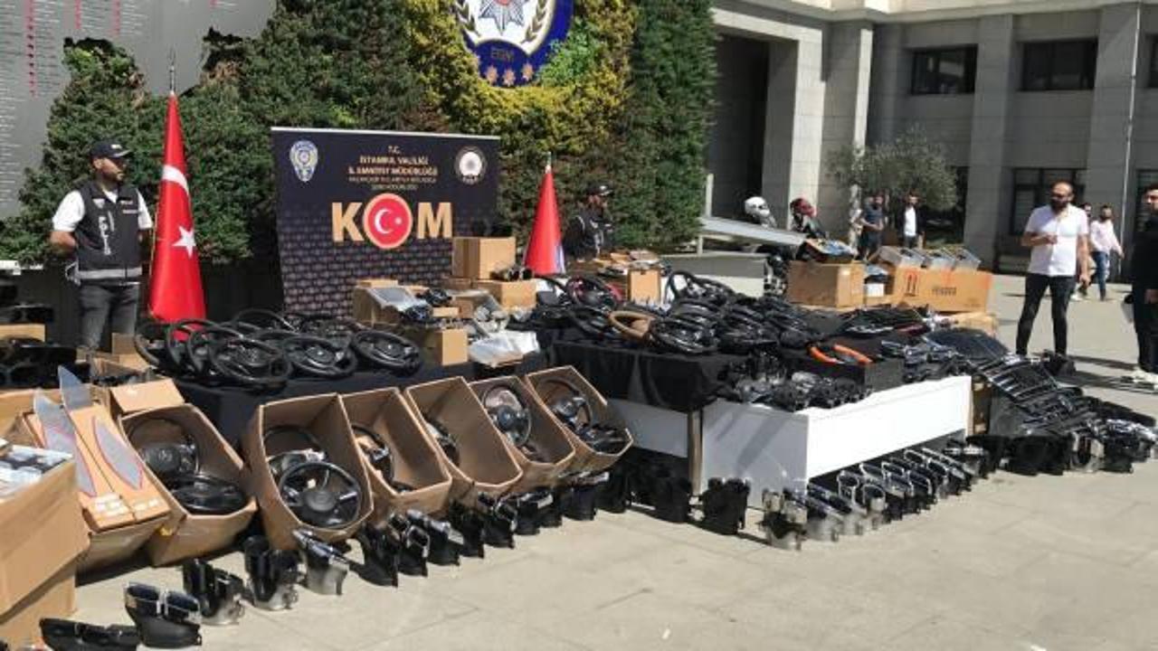 İstanbul’da oto yedek parça kaçakçılarına operasyon! Değeri 90 milyon lira