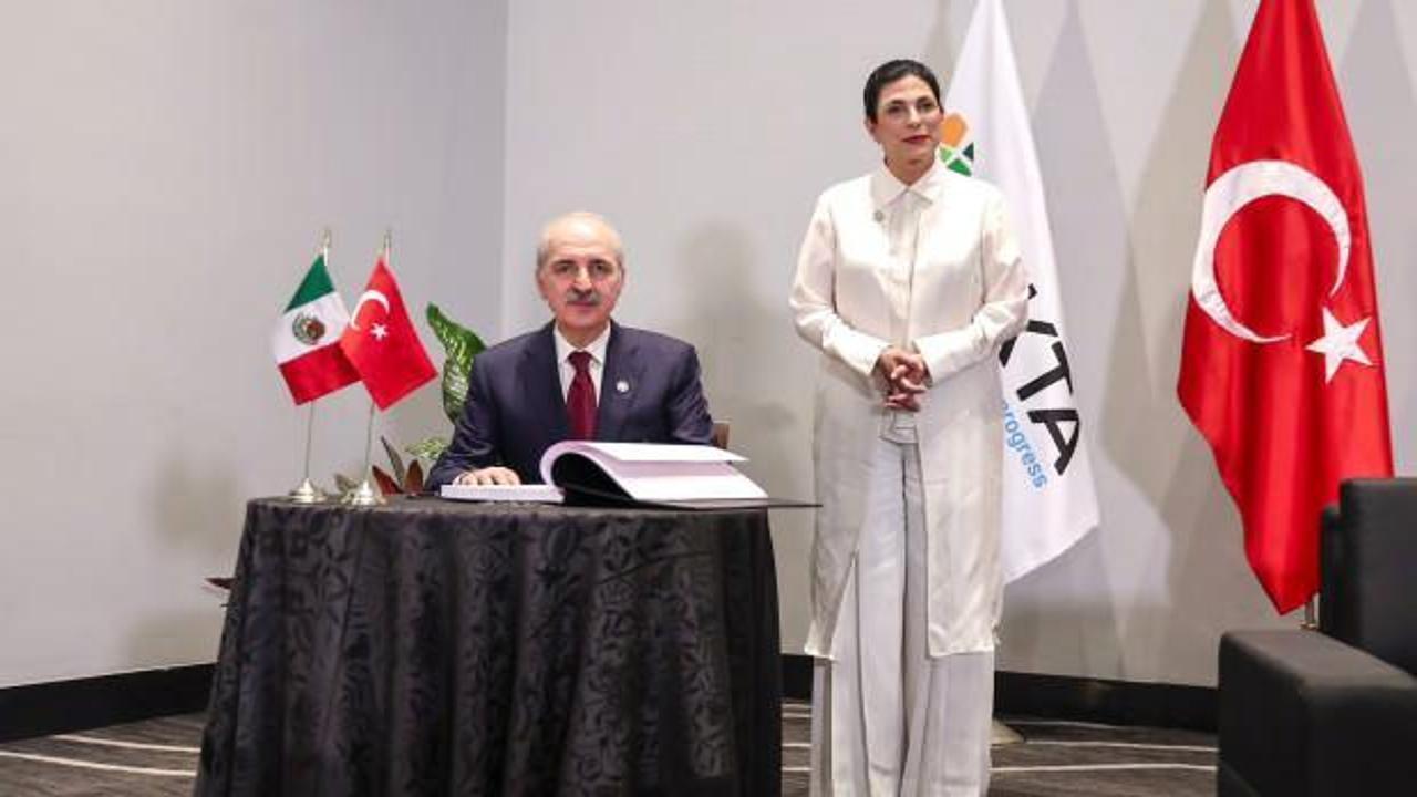 TBMM Başkanı Kurtulmuş, Meksika Meclis Başkanı Castillo ile görüştü