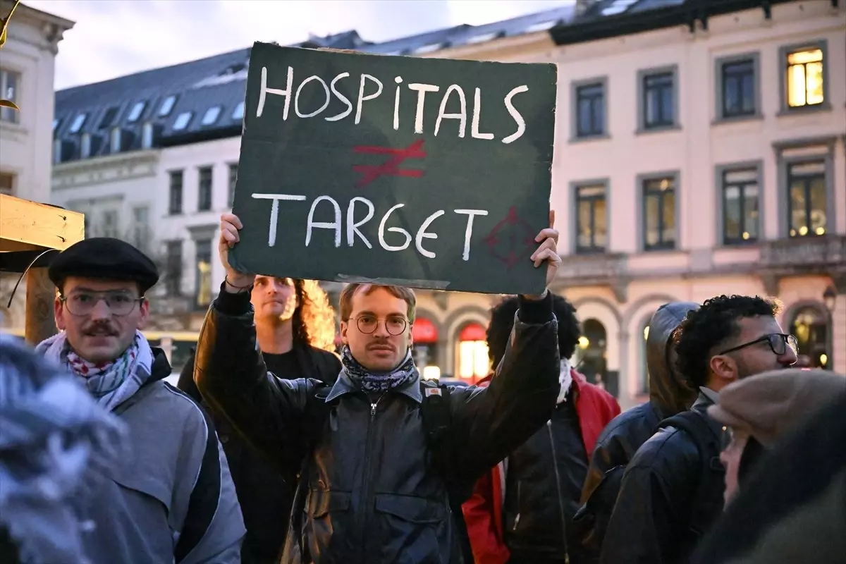 Brüksel’de Filistinli Doktor İçin Gösteri