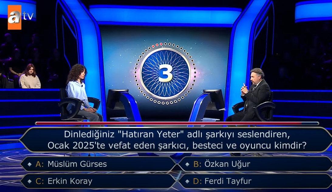 Milyoner'de Ferdi Tayfur sorusu! Oktay Kaynarca yarışmacıya sitem etti