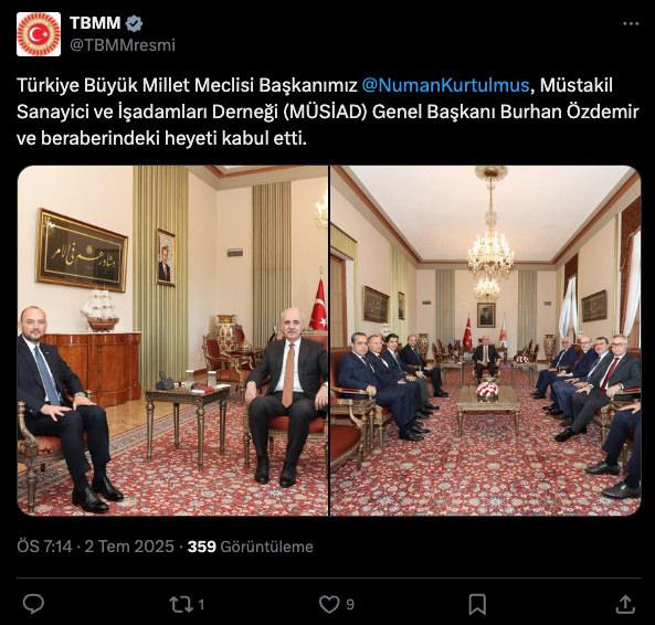 TBMM Başkanı Kurtulmuş’tan yoğun kabul trafiği