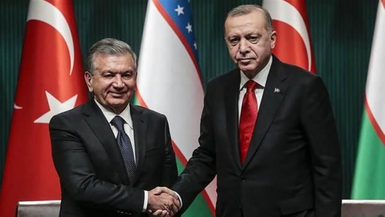 Cumhurbaşkanı Erdoğan, Özbekistanlı mevkidaşı ile görüştü