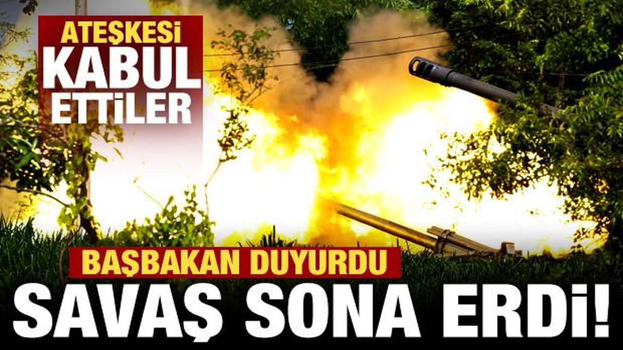 Son dakika: Savaş sona erdi! Ülkenin başbakanı duyurdu! Ateşkesi kabul ettiler