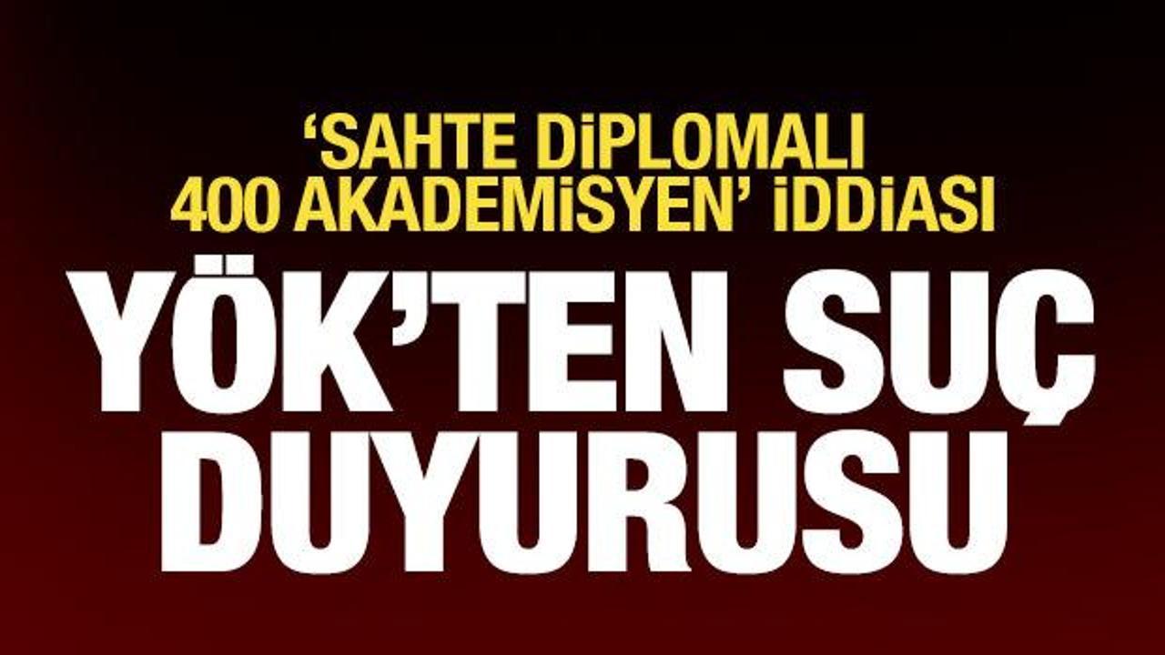YÖK’ten “sahte diploma” için suç duyurusu