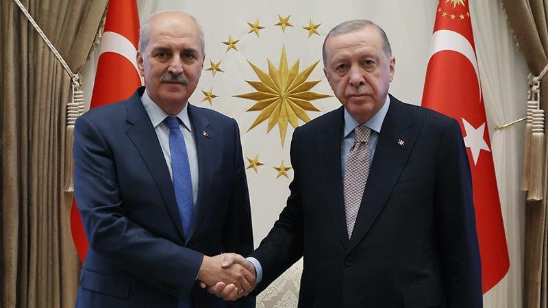 Cumhurbaşkanı Erdoğan, TBMM Başkanı Kurtulmuş’u kabul etti