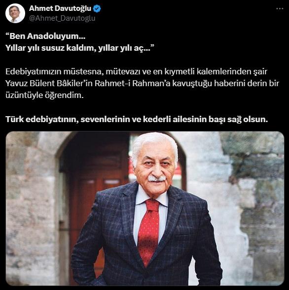 Başkan Erdoğan'dan Yavuz Bülent Bakiler için taziye mesajı