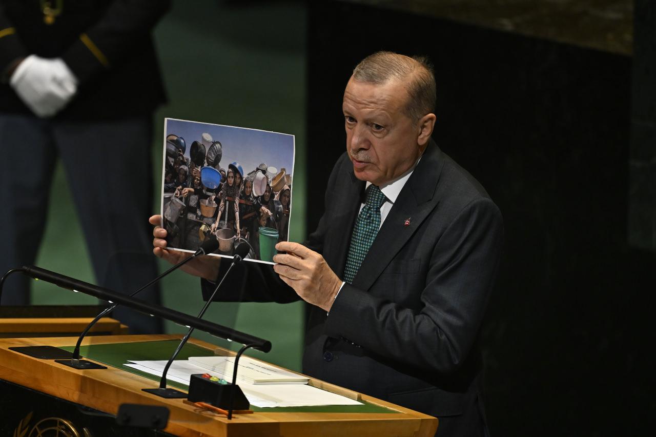 Son Dakika: Cumhurbaşkanı Erdoğan'dan BM'de tarihi konuşma: Gazze'de insanlık ölüyor!