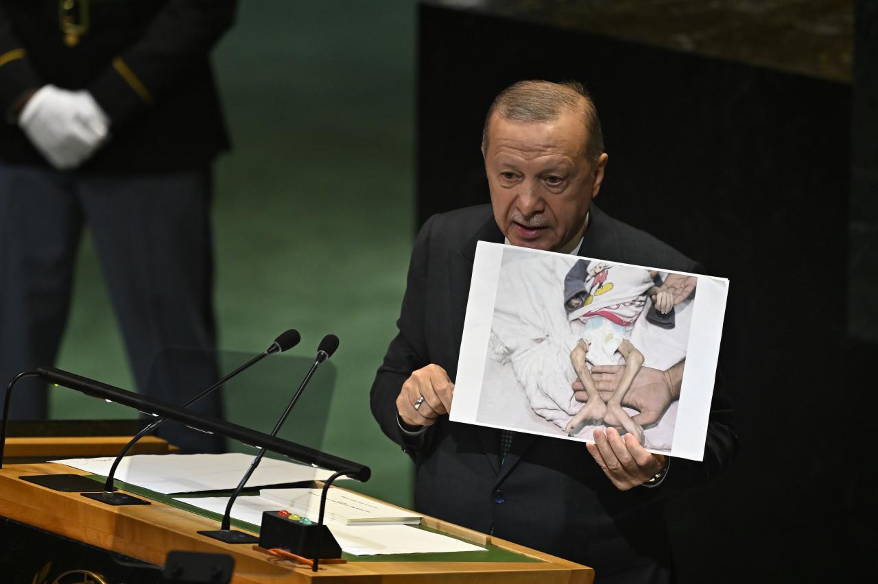 Son Dakika: Cumhurbaşkanı Erdoğan'dan BM'de tarihi konuşma: Gazze'de insanlık ölüyor!