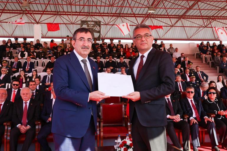 Cumhurbaşkanı Yardımcısı Yılmaz, KKTC'nin 42’nci yıl dönümü dolayısıyla düzenlenen törenlere katıldı