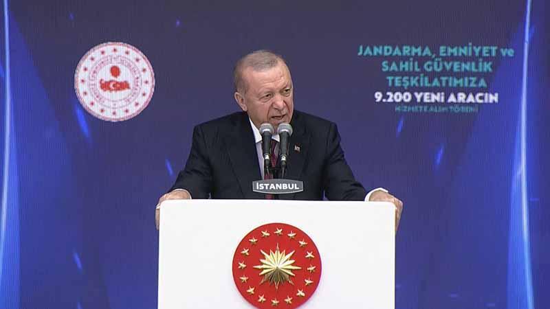 Cumhurbaşkanı Erdoğan: Bugün 9 bin 200 aracı daha sizlerin hizmetine veriyoruz