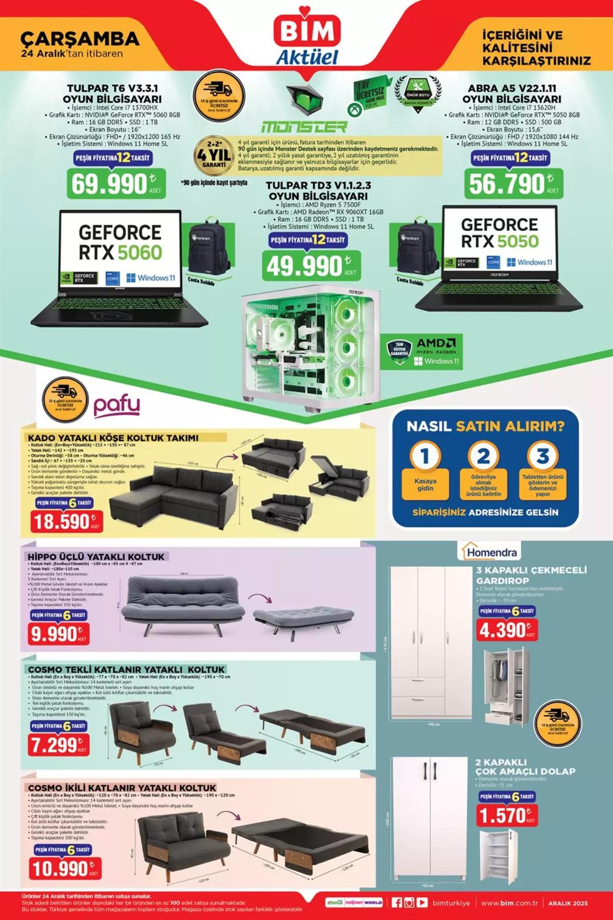 BİM uygun fiyatlı RTX 5060'lı Monster oyun bilgisayarı satacak! İşte satış tarihi