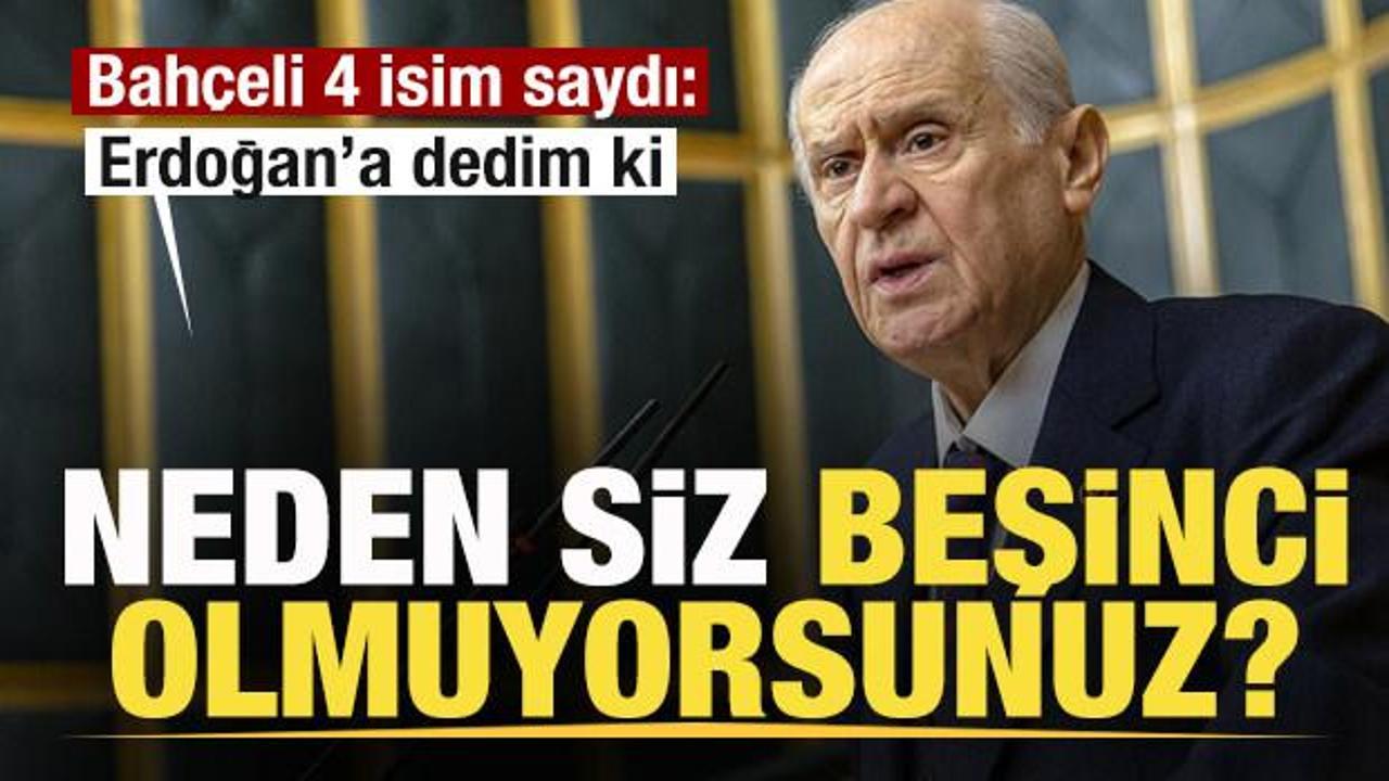 Bahçeli’den ‘Kudüs’ mesajı: Cumhurbaşkanı’na dedim ki: Neden siz beşinci olmuyorsunuz?