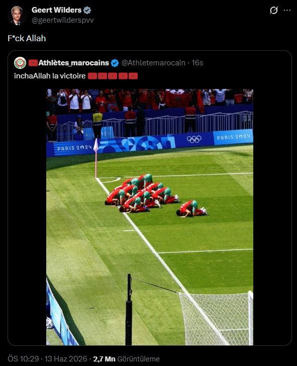 Hollandalı siyasetçi Allah'a küfretti