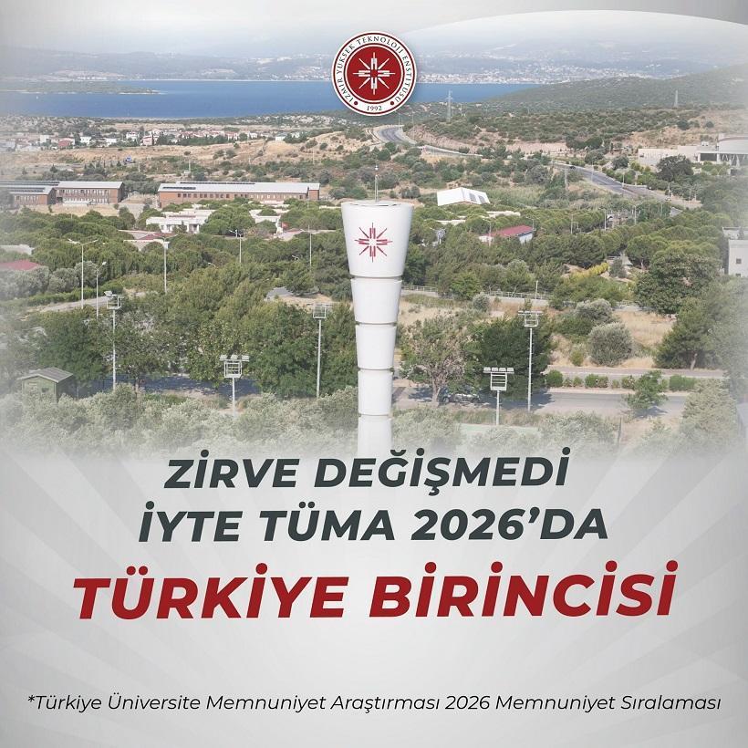 İYTE, öğrenci memnuniyetinde 2026’da da Türkiye birincisi oldu